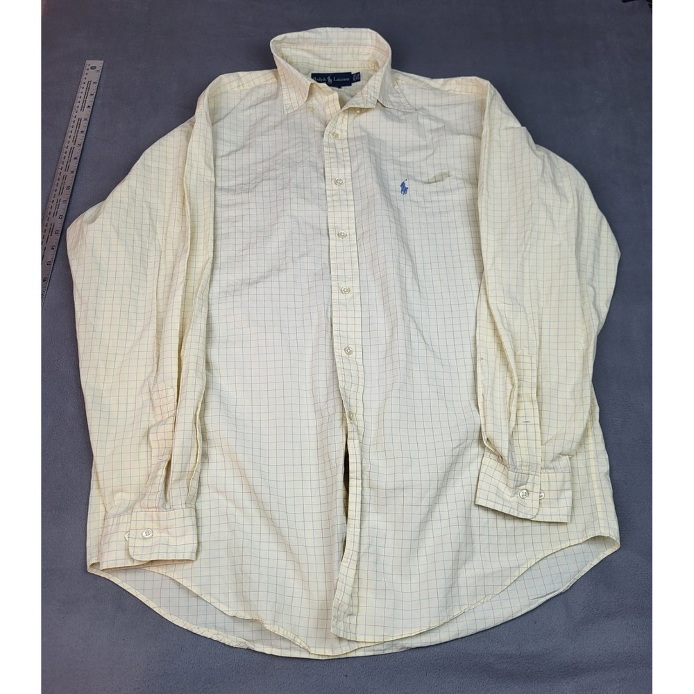 Polo by Ralph Lauren Pale Yellow Plaid Button-Down Shirt